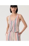 CHALECO MUJER CUELLO HALTER ESTAMPADO SURK 