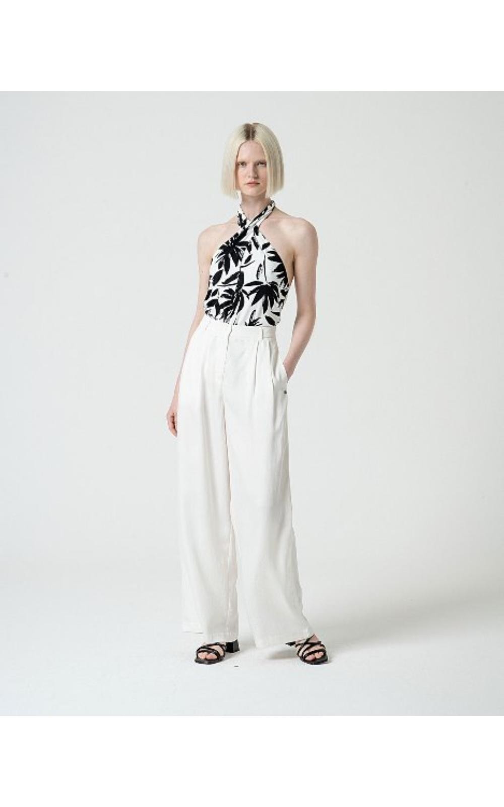 PANTALON MUJER SASTRE PINZAS ANCHO SURK