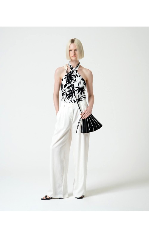 PANTALON MUJER SASTRE PINZAS ANCHO SURK