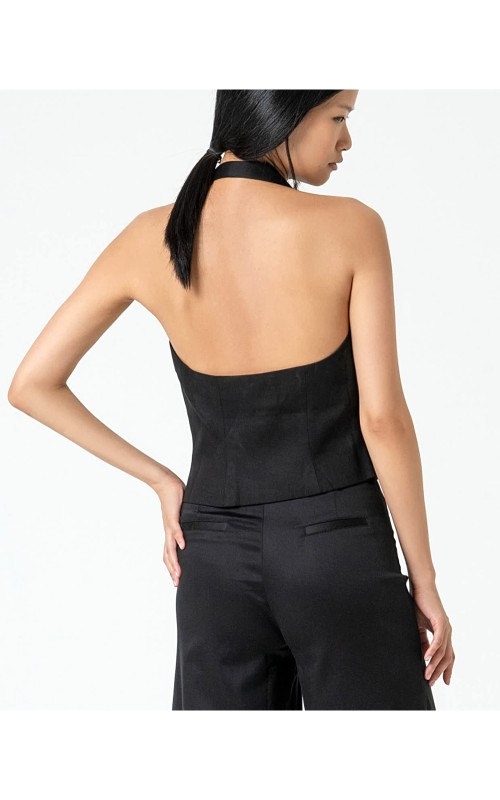 CHALECO MUJER LISO CUELLO HALTER SURK 