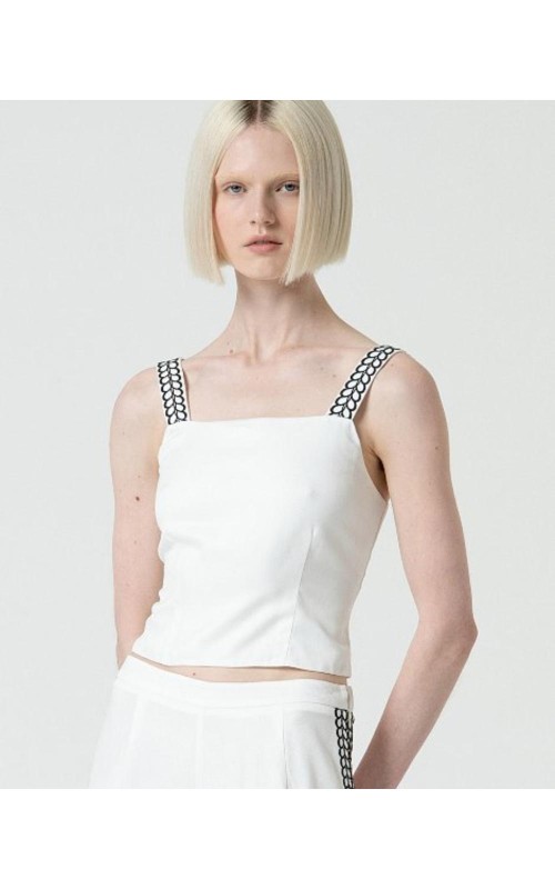  BLUSA CROP TOP BORDADO TIRANTES SURK 