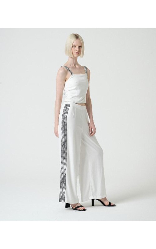 PANTALON MUJER BORDADO ANCHO SURK 