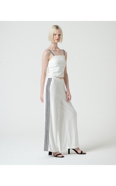 PANTALON MUJER BORDADO ANCHO SURK 