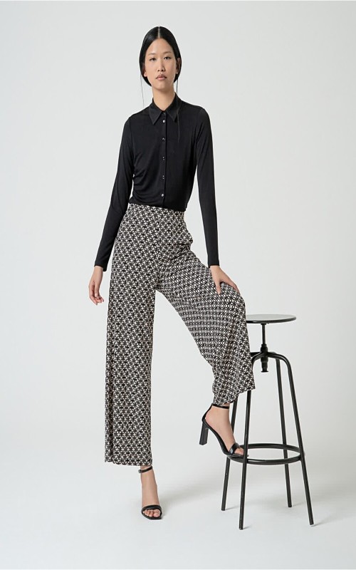 PANTALON MUJER ANCHO ESTAMPADO SURK 