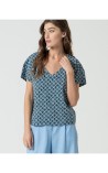 CAMISETA MUJER CUELLO PICO ESTAMPADA SURK 