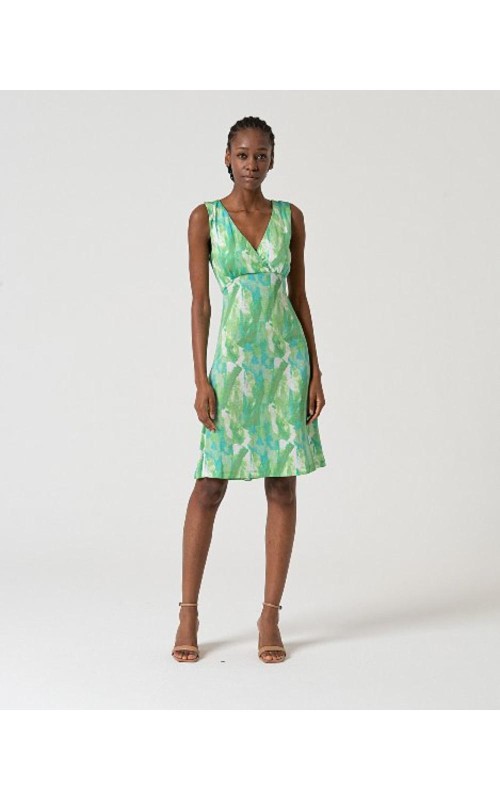 VESTIDO CORTO ESTAMPADO SATEN SURK 