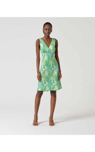 VESTIDO CORTO ESTAMPADO SATEN SURK 