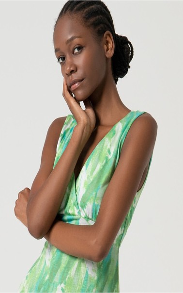 VESTIDO CORTO ESTAMPADO SATEN SURK 