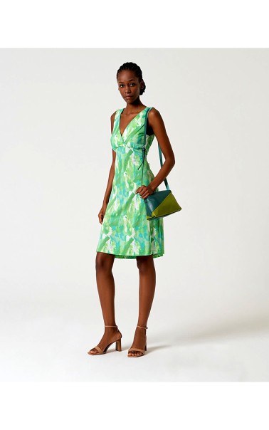 VESTIDO CORTO ESTAMPADO SATEN SURK 