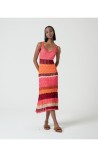 VESTIDO CROCHET MIDI ESTAMPADO TIRAS SURK 