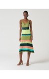 VESTIDO MIDI CROCHET ESTAMPADO TIRAS SURK 