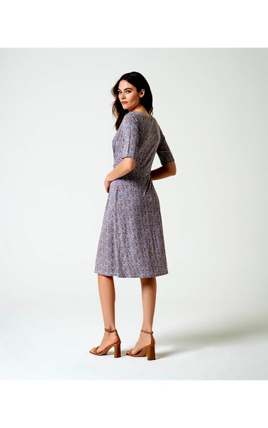 VESTIDO CORTO ESTAMPADO ESCOTE NUDO SURK 