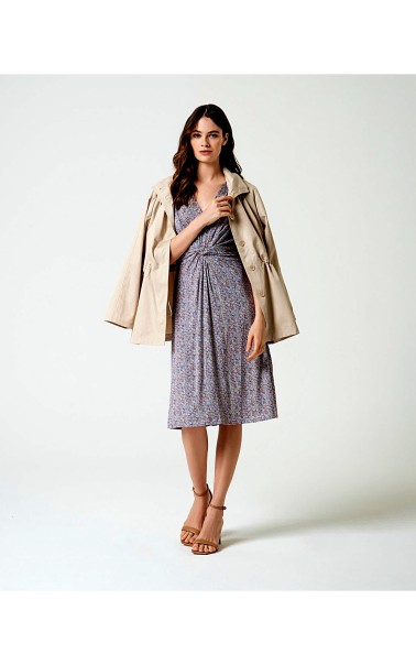 VESTIDO CORTO ESTAMPADO ESCOTE NUDO SURK 
