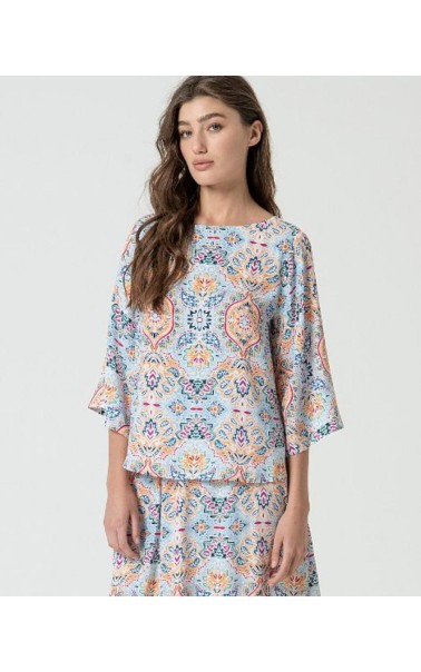 BLUSA MANGA LARGA ESTAMPADASURK TOP 