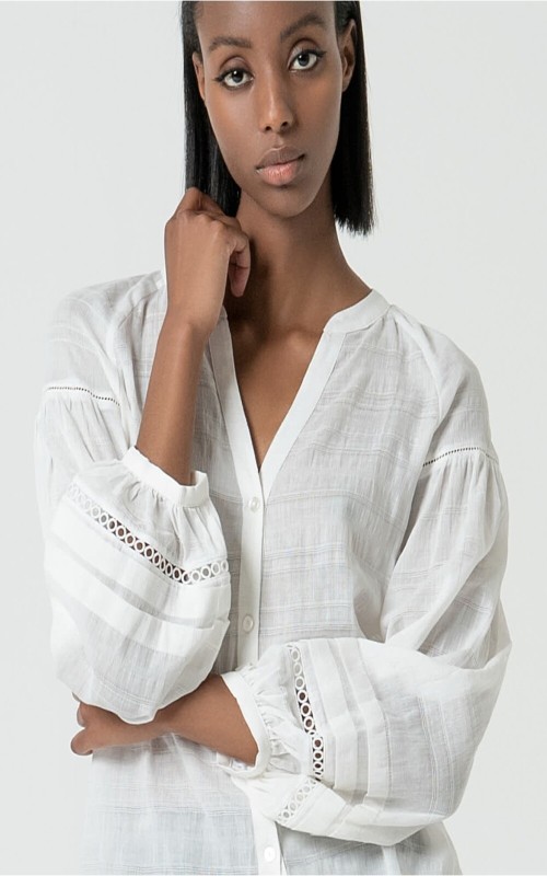 BLUSA MUJER MROMANTICA CUELLO MAHO SURK