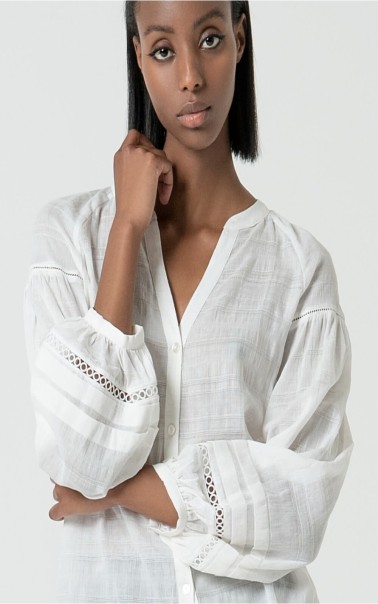 BLUSA MUJER MROMANTICA CUELLO MAHO SURK