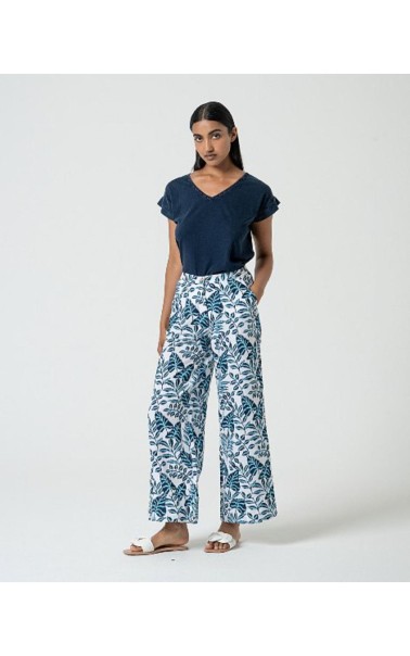 PANTALON MUJER ANCHO ESTAMPADO SURK 
