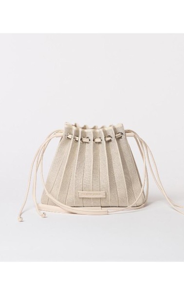 BOLSO PLISADO LISO GRIS PLATA SURK