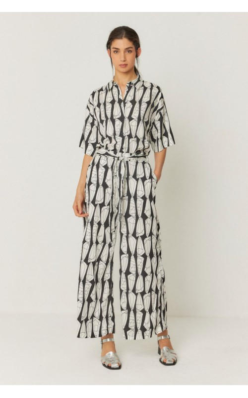 PANTALON MUJER PALAZZO ESTAMPADO SKFK
