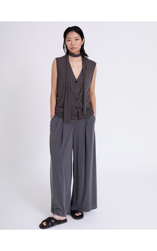 PANTALON MUJER FLUIDO PUNTO PALAZZO SKAT 