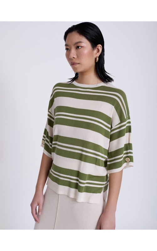 JERSEY PUNTO MUJER RAYAS MANGA CORTA SKAT 