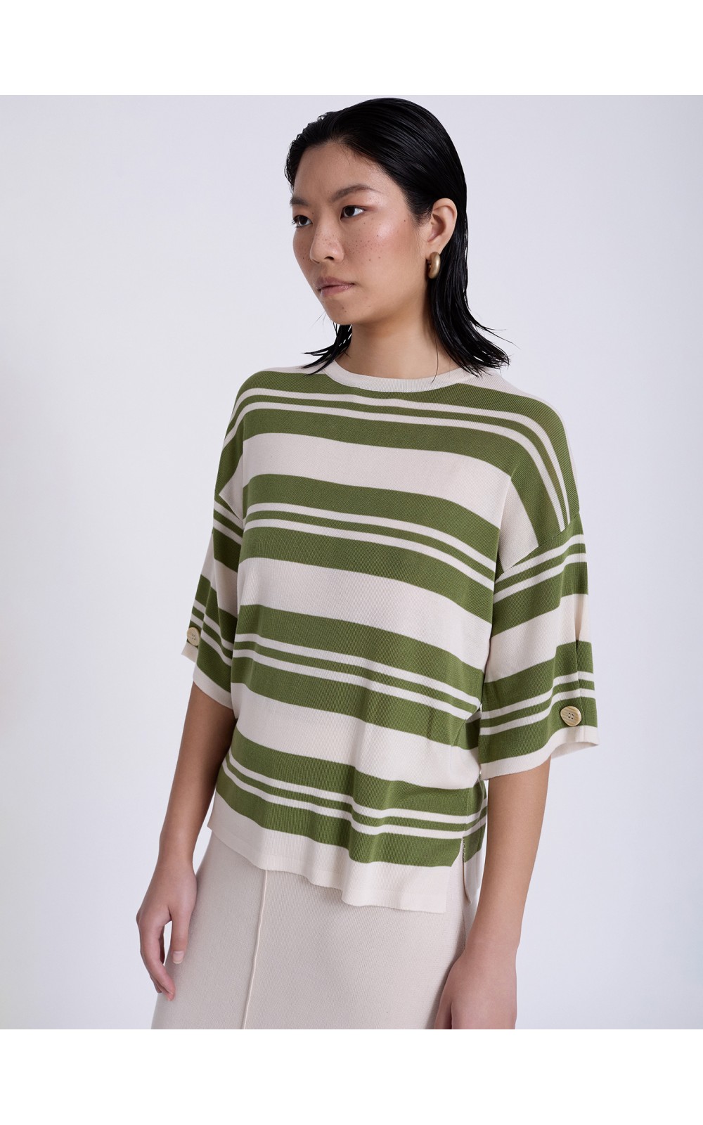 JERSEY PUNTO MUJER RAYAS MANGA CORTA SKAT 