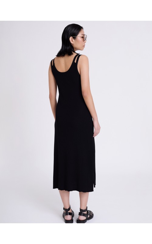 VESTIDO MIDI PUNTO CANALE TIRANTES DOBLES SKAT 