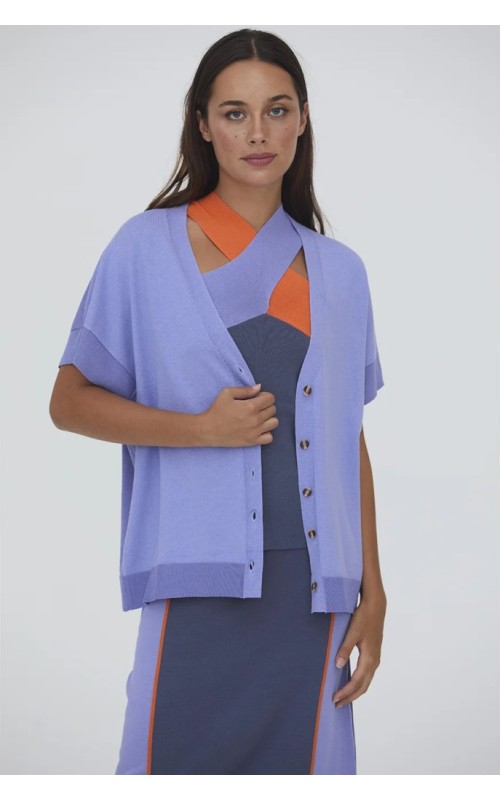 CHAQUETA MUJER PUNTO FINO ABOTONADA WNT 