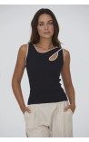 CAMISETA PUNTO TIRANTES ASIMETRICOS WNT 