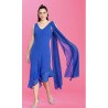 VESTIDO Liso Asimetrico Gasa LAMU BBC 