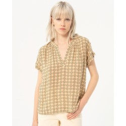 CAMISA Mujer Estampada Cuello Mao SURK 