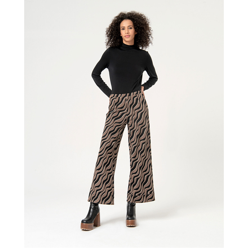 PANTALON MUJER FLARE SURK JAQUARD 