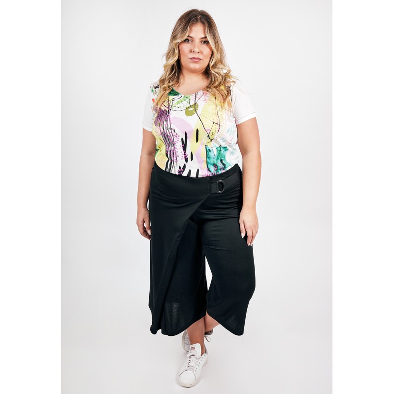 PANTALON Mujer Cropped BAGO Hebilla 