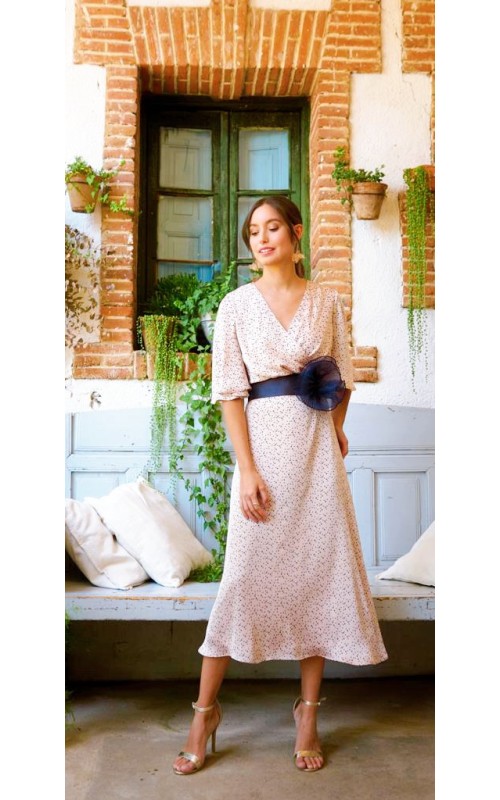 VESTIDO Midi Estampado Flor ROLE BBC 
