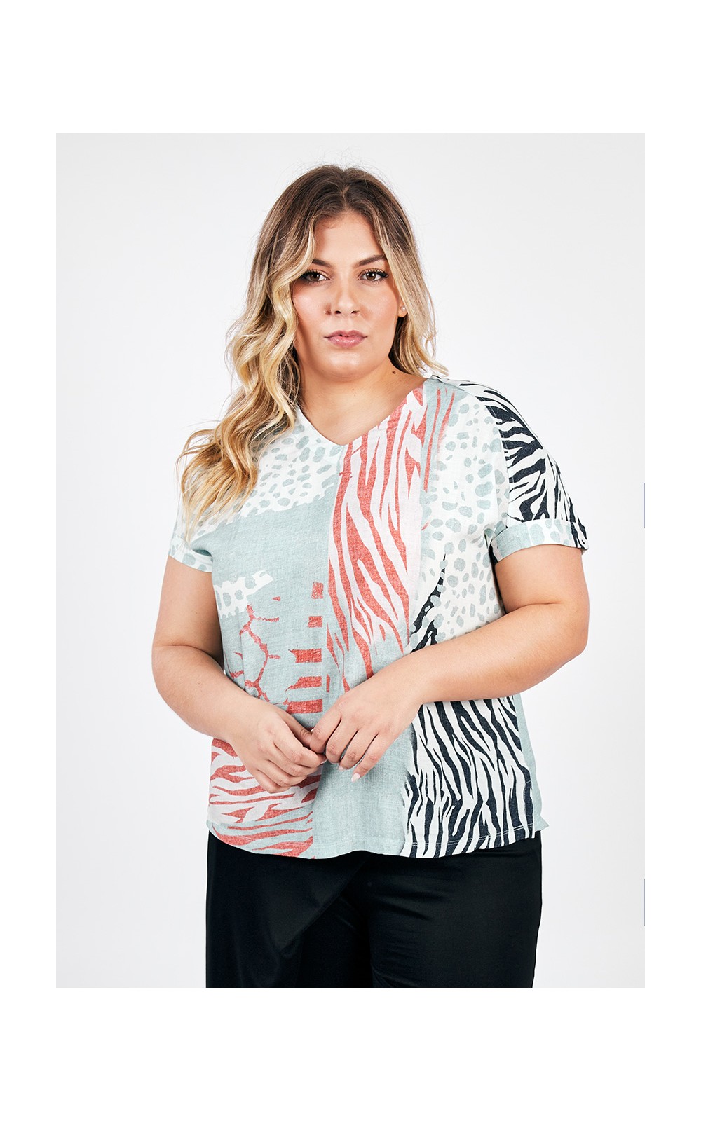 CAMISETA Mujer Estampada Lino BAGO 