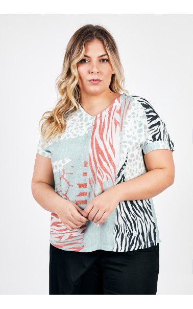 CAMISETA Mujer Estampada Lino BAGO 