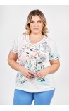 CAMISETA Estampada Cuello Pico BAGO 