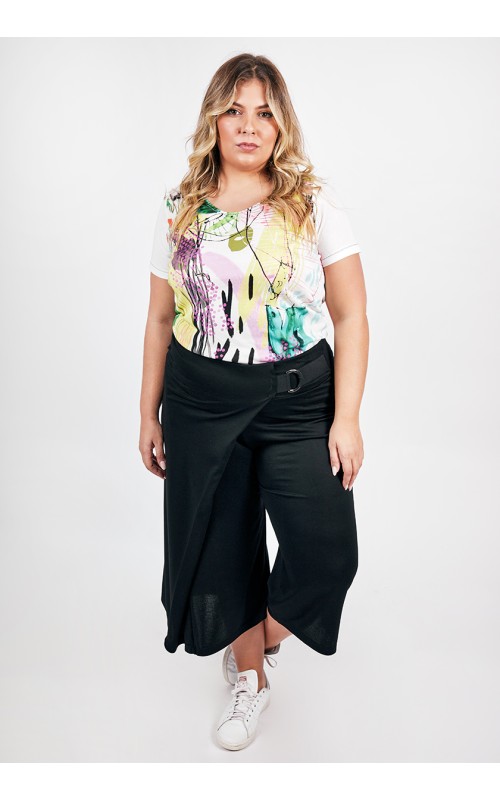 PANTALON Mujer Cropped BAGO Hebilla 