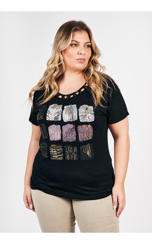 CAMISETA ESTAMPADO METALIZADO BAGO 
