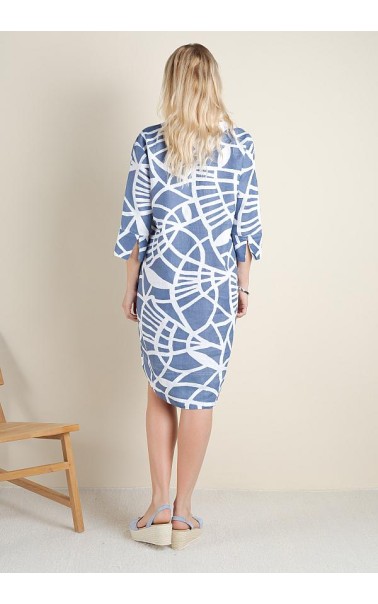 VESTIDO TÚNICA CORTO ESTAMPADO POU