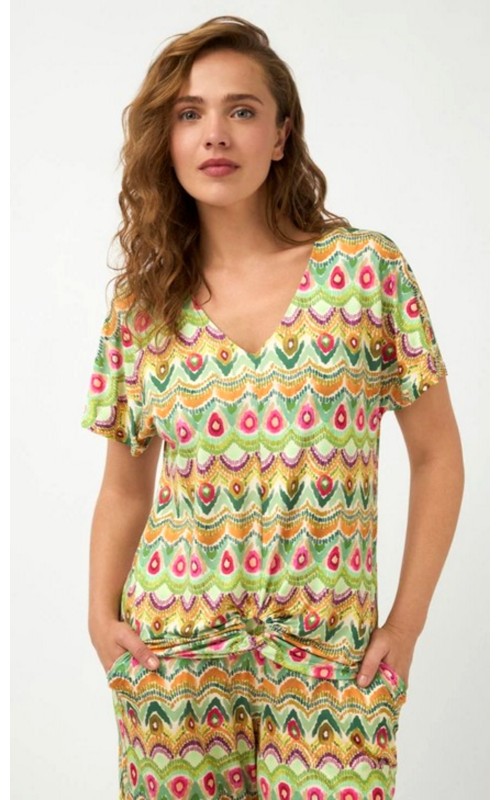 CAMISETA ESTAMPADA DETALLE ANILLA TINT CASUAL 