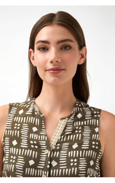 BLUSA FLUIDA SIN MANGAS BARI CASUAL 