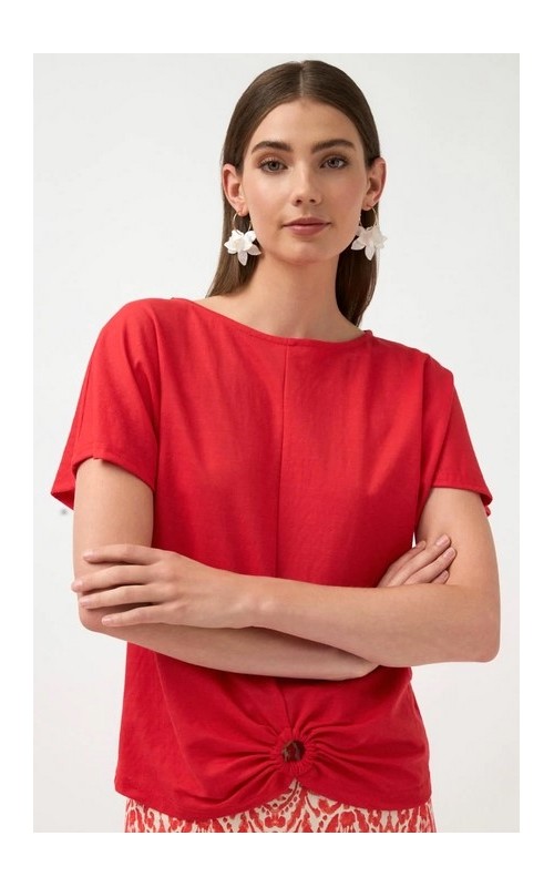 CAMISETA LISA DETALLE ARO TINT CASUAL 