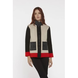 CHAQUETA DE PUNTO DE MUJER SCOR TRICOLOR 