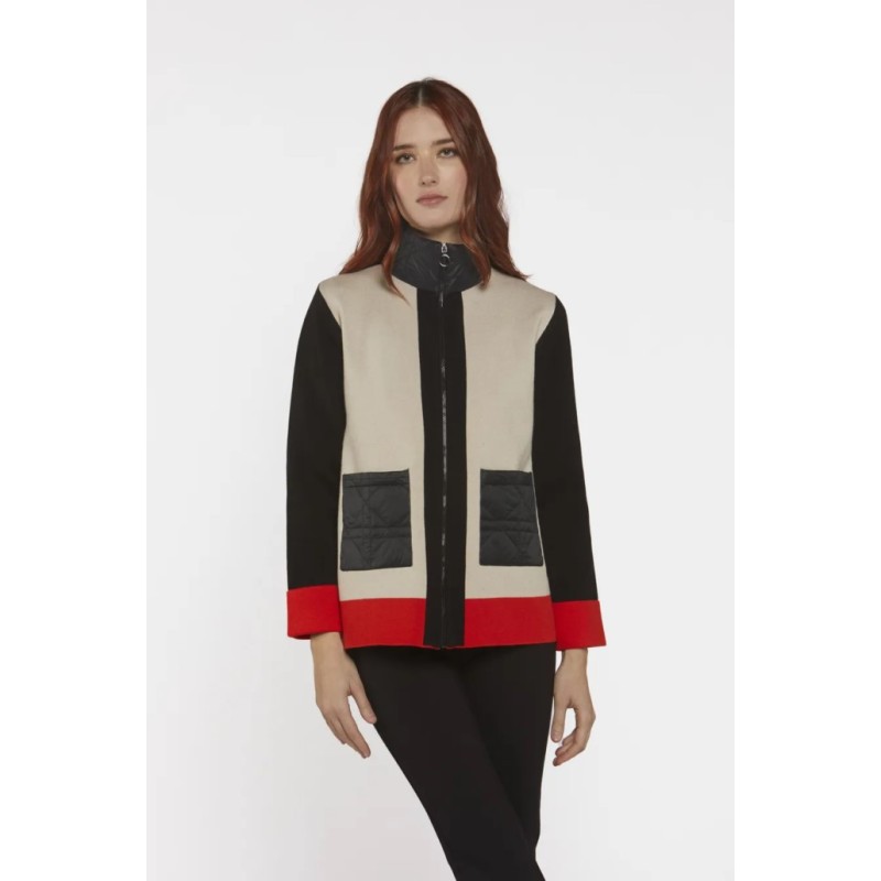 CHAQUETA DE PUNTO DE MUJER SCOR TRICOLOR 