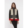 CHAQUETA DE PUNTO DE MUJER SCOR TRICOLOR 