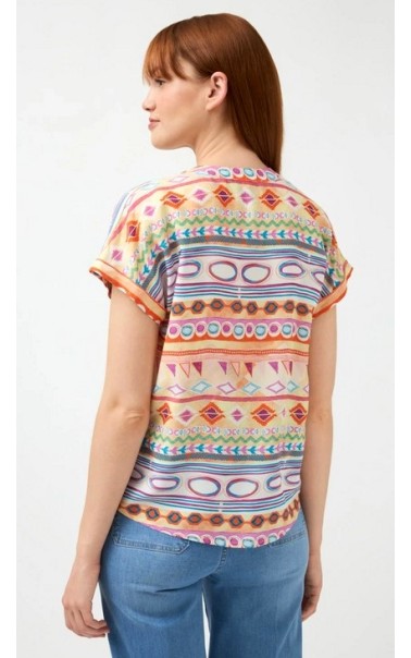 BLUSA ESTAMPADA CUELLO MAO TINT CASUAL 
