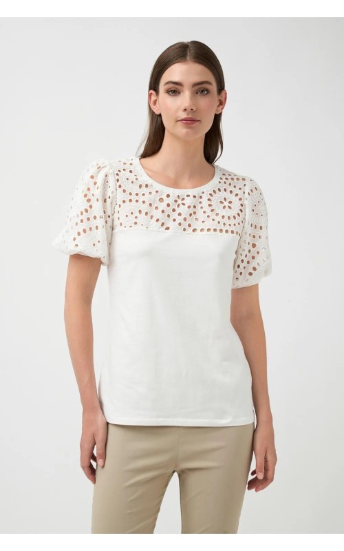 CAMISETA LISA CALADA MANGAS Y ESCOTE TINT CASUAL 