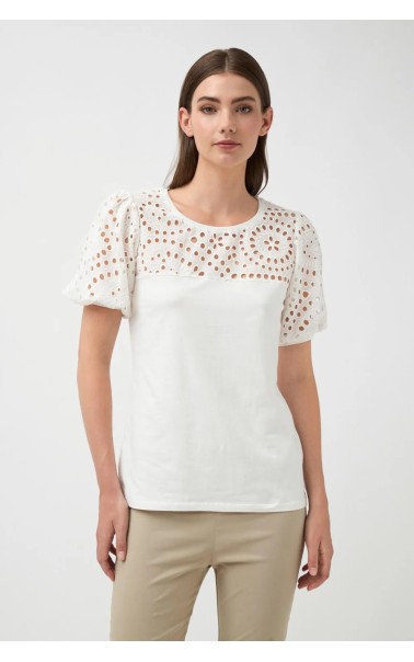CAMISETA LISA CALADA MANGAS Y ESCOTE TINT CASUAL 