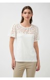 CAMISETA LISA CALADA MANGAS Y ESCOTE TINT CASUAL 